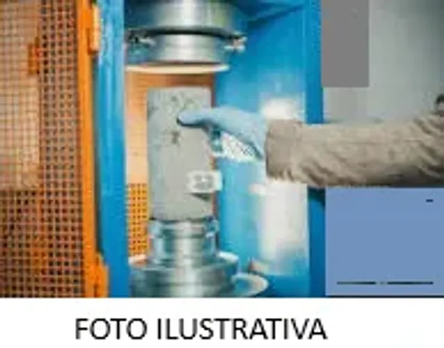 Prensa hidráulica p/ romper corpo de prova de 120 ton.