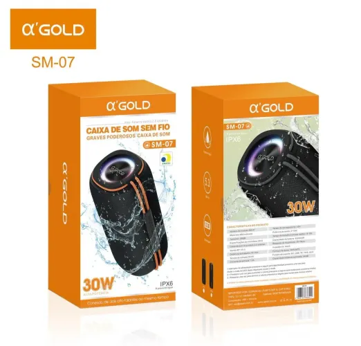 Caixa de Som Bluetooth a Prova d'Água 30W SM-07