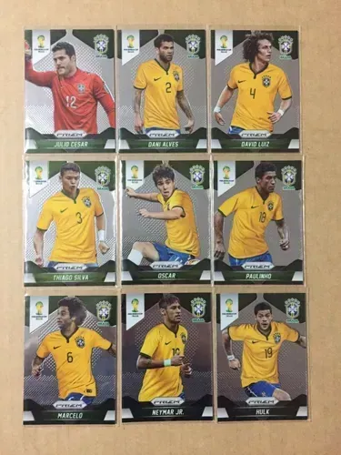 Colecao de Cards Prizm Base Copa Do Mundo 2014 - Time Do Brasil - Raro - 9 cards Neymar
