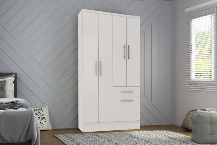 Guarda roupa solteiro branco