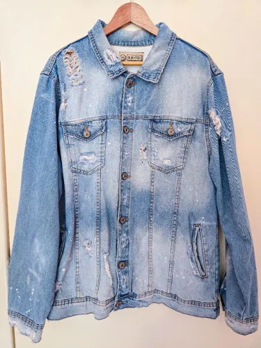 Jaqueta Jeans Destroyed