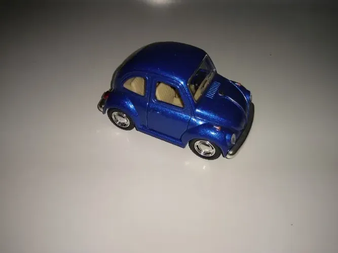 Miniatura Fusca mini Kinsmart metal fricção azul