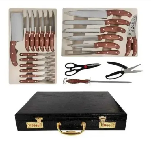 Faqueiro Churrasco 25 pçs ChampsÉlysées<br>0 (novo)<br>Faqueiro para churrasco champs-élysées 25