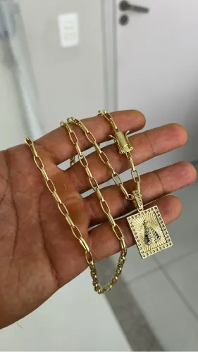 Cordão banhado a ouro 18k