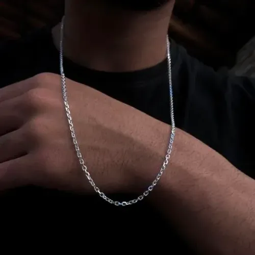 Corrente masculina de prata