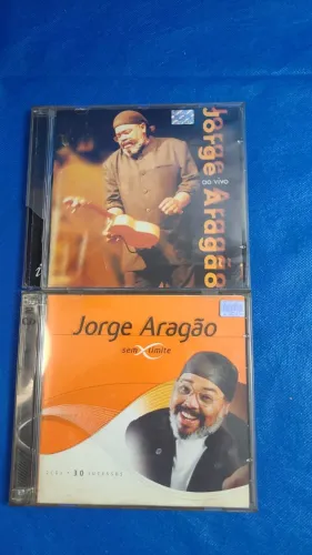 Lote 2 CDs Jorge Aragão Originais Usados - Ao Vivo + Sem Limite (30 Sucessos