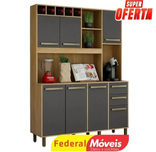 Armário para Cozinha Completo Novo - Beleza, Praticidade e Espaço!