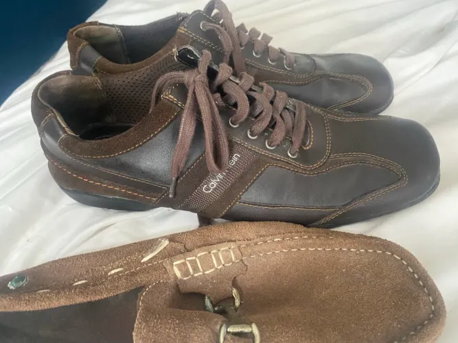 Sapato Calvin Klein couro marrom 42