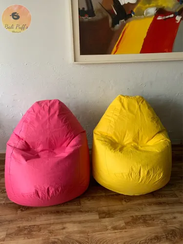 Puff Pera Rosa e Amarelo 