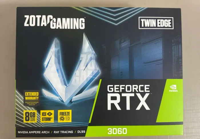Placa de vídeo  RTX 3060 Zotac Twin Edge 8GB - Com Caixa - 1 Ano de Uso