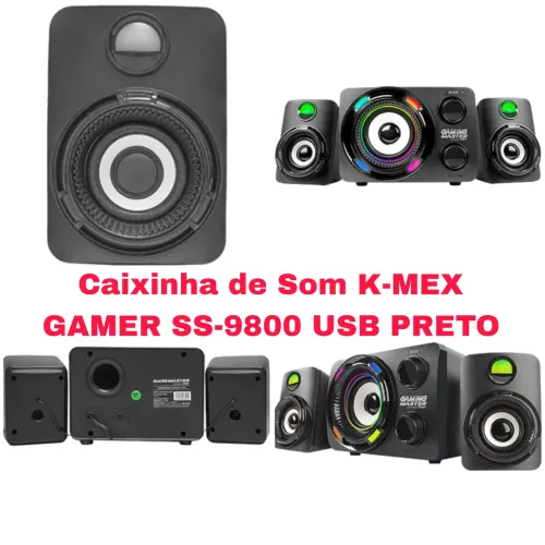 Caixa de Som K-MEX Gamer SS-9800 USB Preto