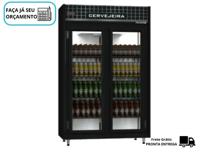 Cervejeira 2 Portas Preta 987L Polo Frio