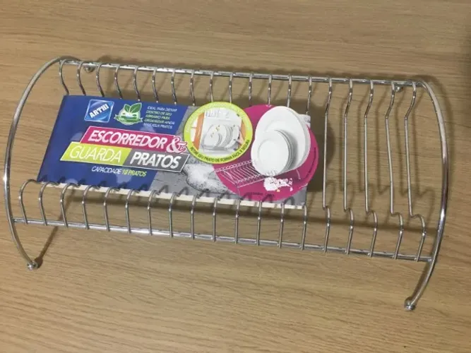 Organizador e Escorredor de Pratos 18 Lugares em Aço Inox! Novo!!!