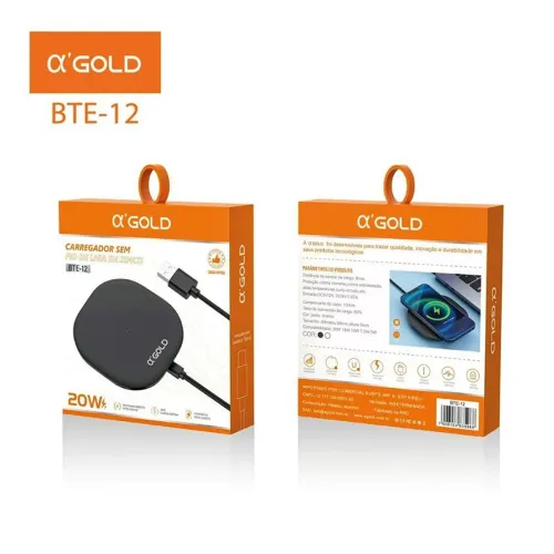 Carregador Sem Fio 20W A'Gold BTE-12