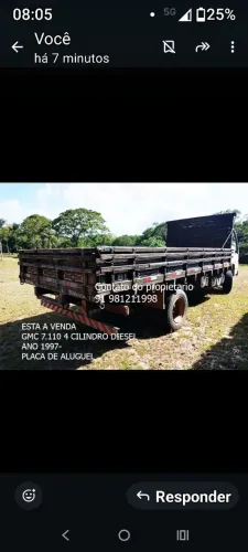 Caminhão 3/4 Carroceria GMC