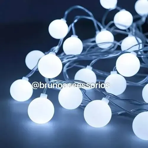 Varal de luzes led decorativo bolinhas 