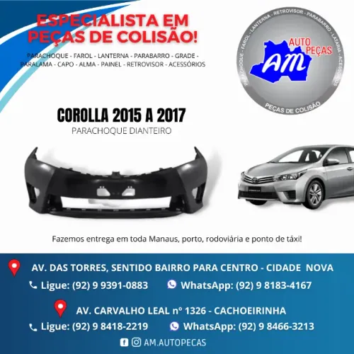 parachoque corolla 15/17