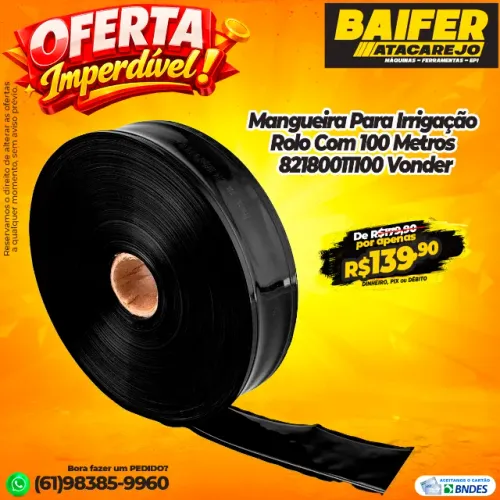 Mangueira Para Irrigação Rolo Com 100 Metros *00 Vonder