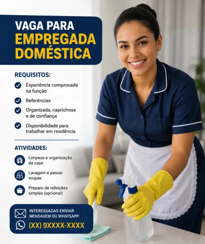 Contrata-te empregada doméstica