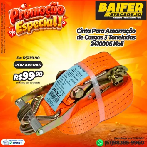Cinta Para Amarração de Cargas 3 Toneladas 2410006 Noll