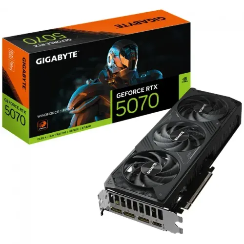 Placa de Vídeo Gigabyte NVIDIA GeForce RTX 5070 Windforce SFF, 12GB, GDDR7