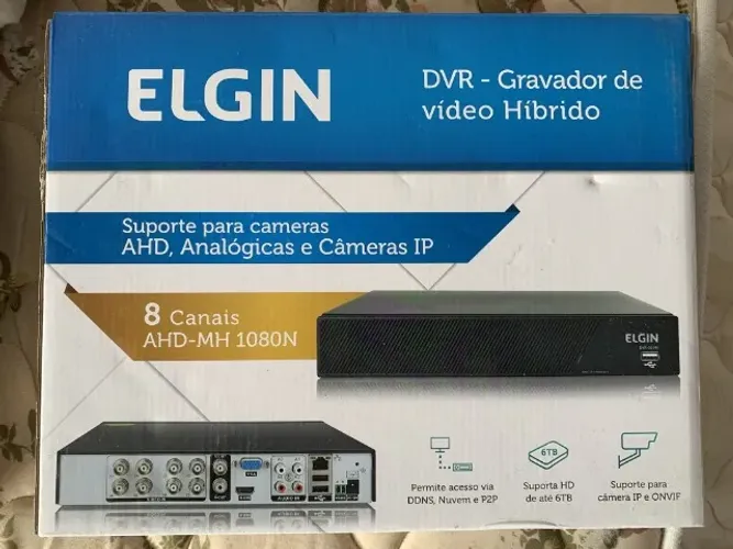 DVR Elgin 8 Canais Híbrido AHD 1080N (MH 1080N) - Na Caixa, Seminovo