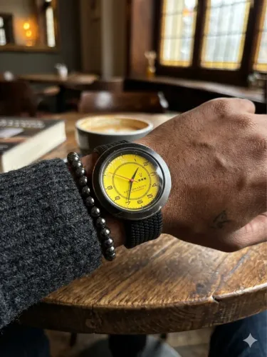 Relógio masculino SM + pulseira em hematita