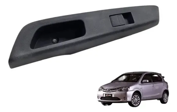 Moldura Botão Vidro Traseiro Esquerdo Toyota Etios 2013