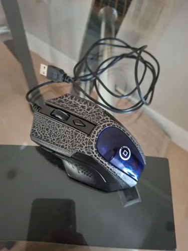 MOUSE ÓTICO GAMER SOLDADO USB XZHANG LED AZUL 3200 DPI<br>