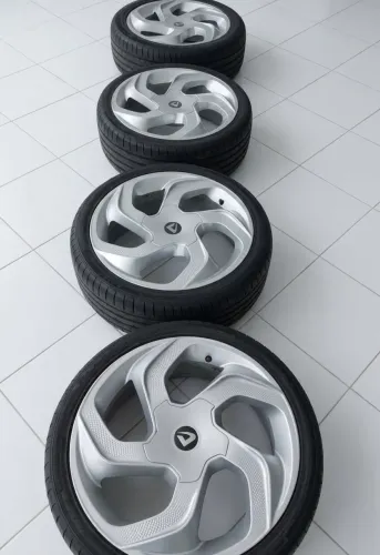 4 Jogo de Rodas Volcano aro 17 + Pneus 205/40 R17