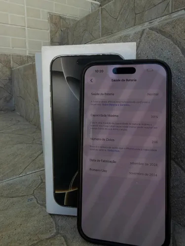 iPhone 16 Pro Max prata 256gb usado em perfeito estado 