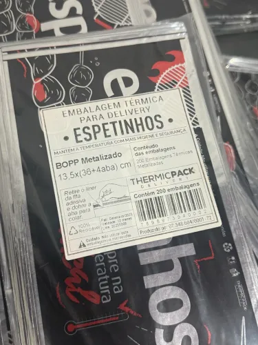 Embalagem pra espetinho térmica 