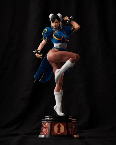 Chun Li - estátua em resina 3D e pintura manual.