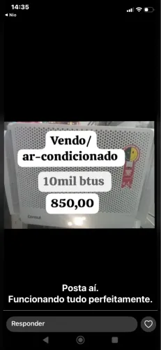 Vendo/ ar-condicionado 10mil btus