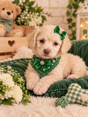 Princesa filhote de poodle fêmea micro toy