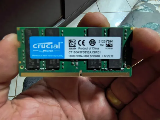 Memória ram Notebook 16gb Ddr4 3200mhz crucial perfeito estado