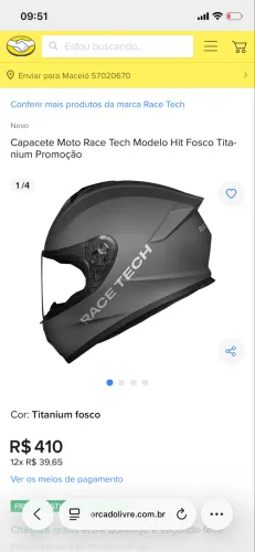 Capacete cinza fosco