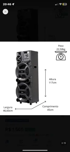 Caixa de som 2200W