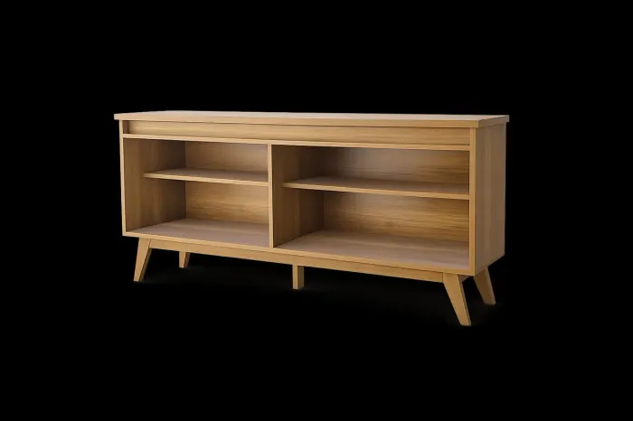 Rack para TV Estilo Retrô em MDF Amadeirado - Excelente Estado