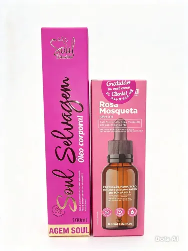 Kit Soul Cosméticos ? Óleo Selvagem + Sérum Rosa Mosqueta