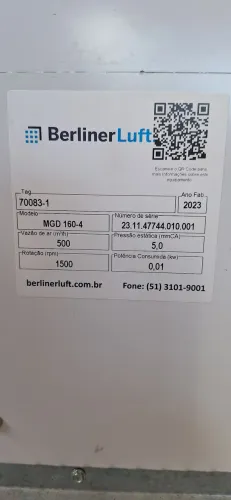 EXAUSTOR / VENTILADOR CENTRIFUGO BERLINERLUFT