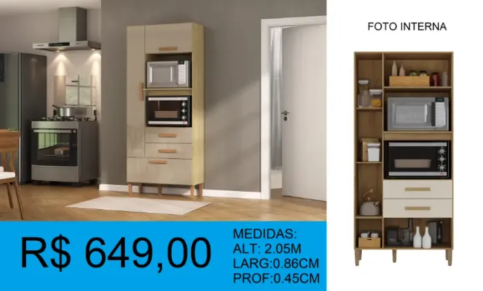 Paneleiro Armario de cozinha - Entrega e montagem GRATIS