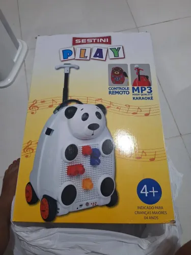 Mochila/Mala com microfone e Lego