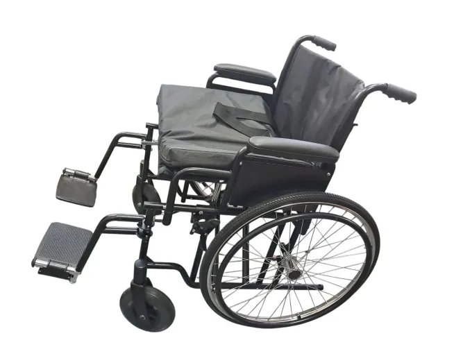 Cadeira de Rodas Dobrável Para Obeso 180 Kg assento 62 cm D500 Dellamed