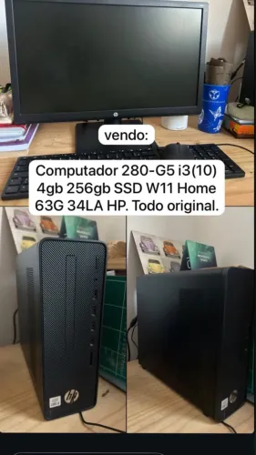 Computador 280-G5 i3(10) 4gb 256gb SSD W11 Home 63G34LA HP