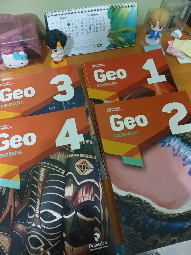 Apostila poliedro geografia 4 volumes 