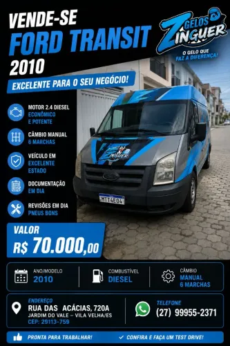 Ford Transit Furgão 3330 2.4 Tdci Curto Dies. 2010