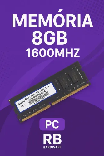 Memória DDR3 8GB 1600MHz Kingfast (NOVA)