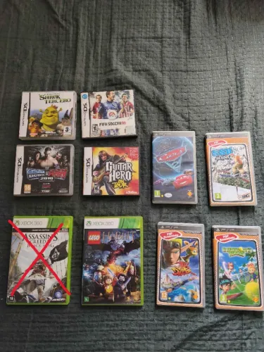 Lote com 9 Jogos Originais (PSP, Nintendo DS e Xbox 360) - R$ 550
