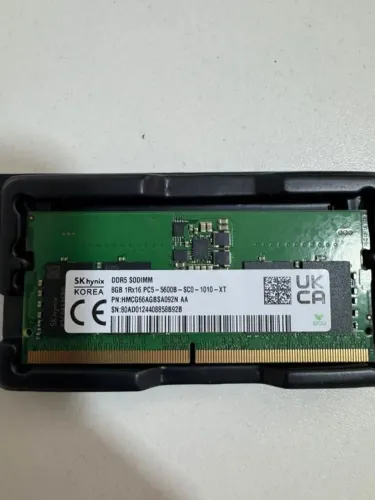 Memória RAM 8GB DDR5 5600MHz SODIMM SK Hynix Notebook Dell Lenovo Samsung 4800